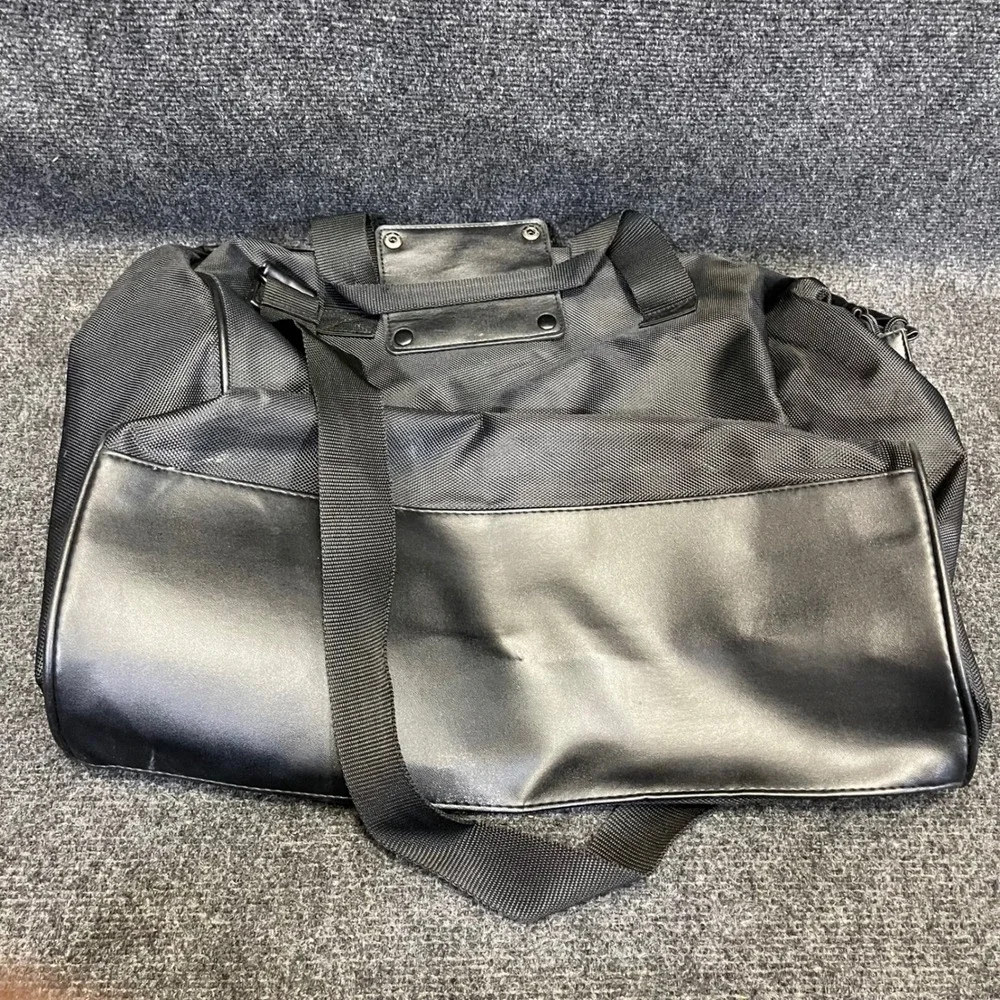 Sean John Mens Large Black Ballistic Nylon Duffle Travel Bag Carry On Weekender